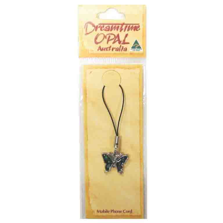 Dreamtime Opal Phone Cords Butterfly 3 OPAL 145 Dreamtime Opal Mobile Cord Butterfly