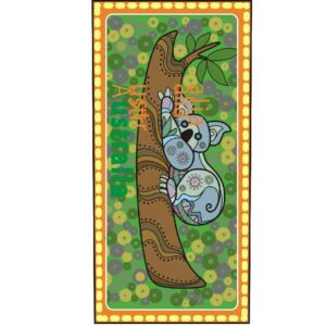 4D Green Koala Postcard