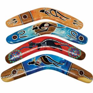 Hand Painted Animal 12 Inch Boomerang