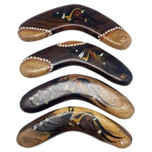 Hand Painted Animal / Weapon 8 Inch Boomerang