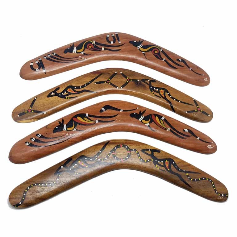 Hand Painted Animal / Weapon 16 Inch Boomerang 3 BOAW 16 Animal Weapon Boomerang 16 Inch