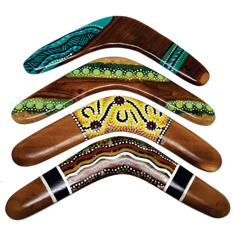 Hand Painted Dot 14 Inch Boomerang 3 BODT 14 Dot Boomerang 14 Inch