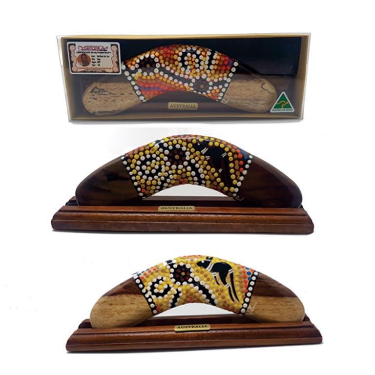 Boxed 8 Inch Dot Boomerang with Stand 3 BXBODT 08 Boxed 8 Inch Dot Boomerang