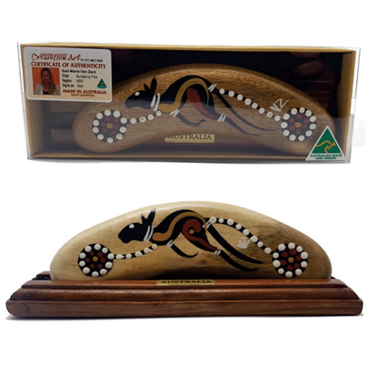 Boxed 6 Inch Traditional Boomerang with Stand 3 BXTRBO 06 Boxed 6 Inch Taditional Boomerang