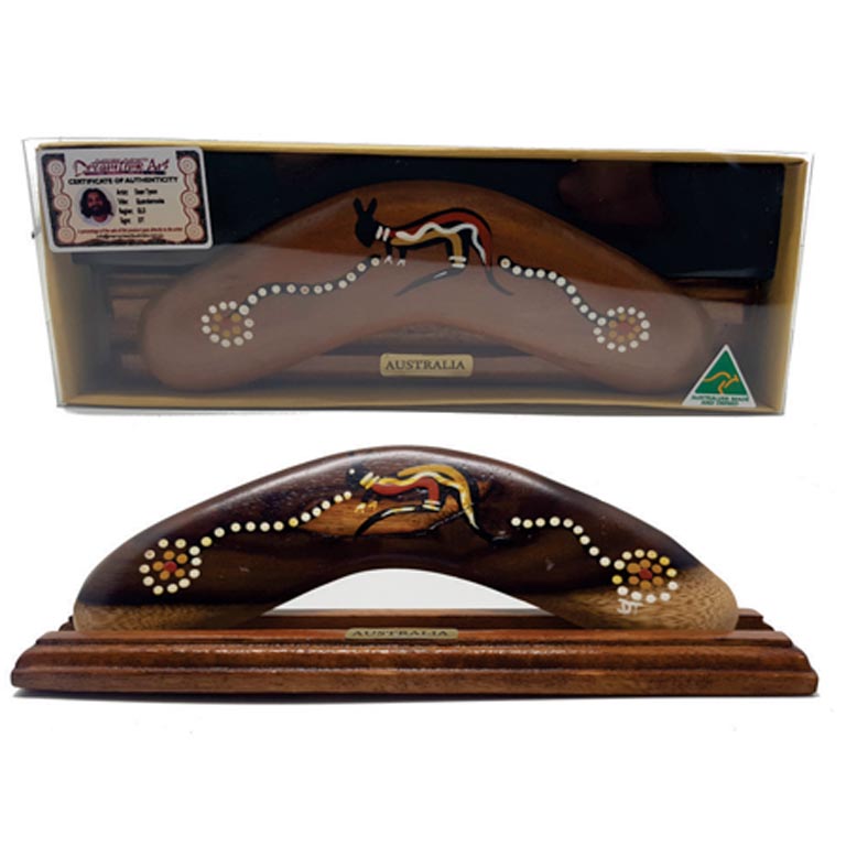Boxed 8 Inch Traditional Boomerang with Stand 3 BXTRBO 08 Boxed 8 Inch Traditional Booemrang