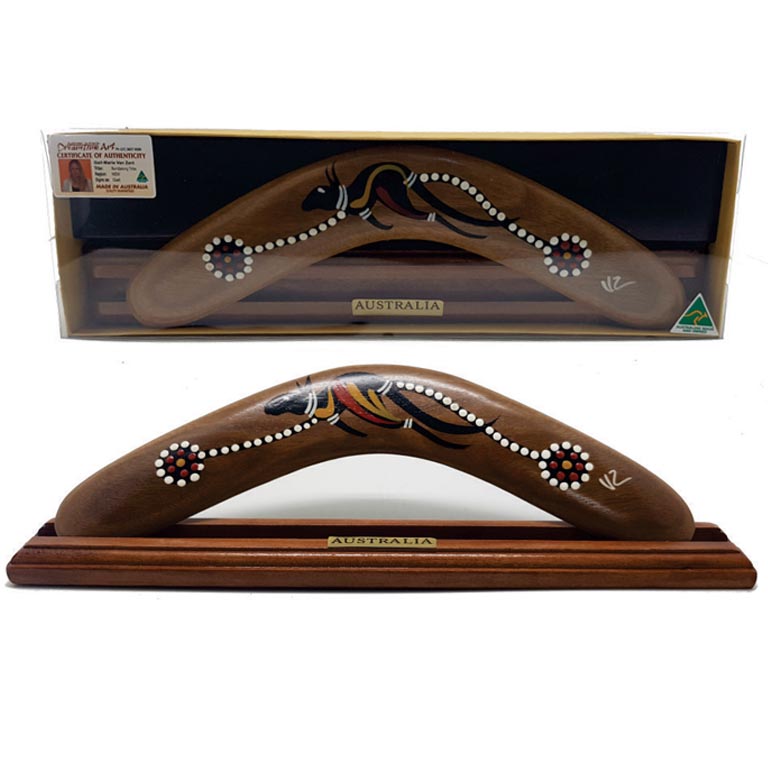 Boxed 12 Inch Traditional Boomerang with Stand 3 BXTRBO 12 Boxed 12 Inch Traditional Boomerang