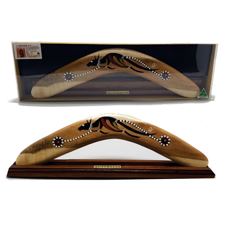 Boxed 14 Inch Traditional Boomerang with Stand 3 BXTRBO 14 Boxed 14 Inch Traditional Boomerang