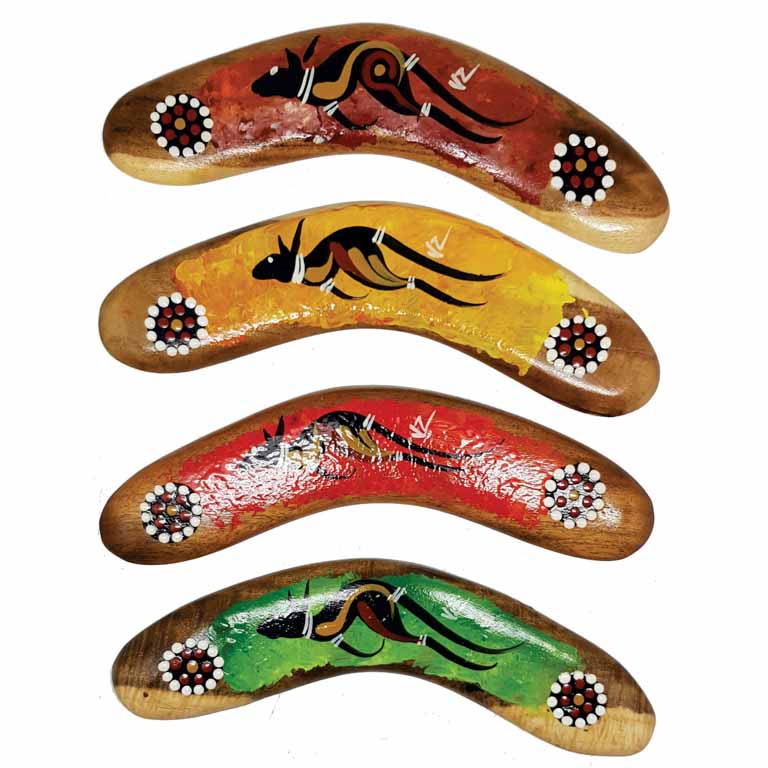 Hand Painted Animal 8 Inch Boomerang 3 COBO 08 Animal Basic Boomerang 8 Inch