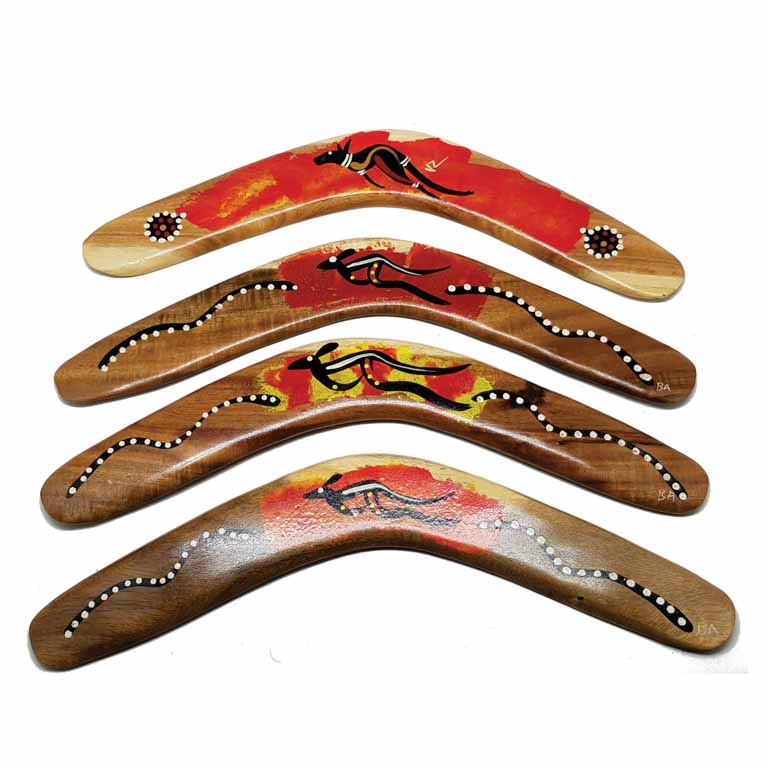 Hand Painted Animal 16 Inch Boomerang 3 COBO 16 Animal Basic Boomerang 16 Inch