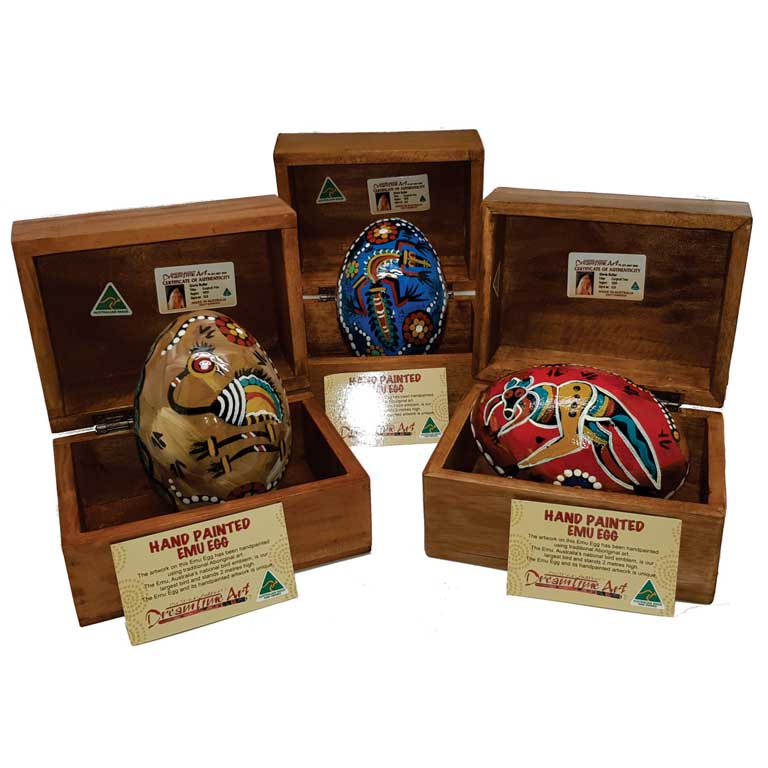 Emu Egg Hand Painted Animal Art 3 EMEG 01 Emu Egg Animal