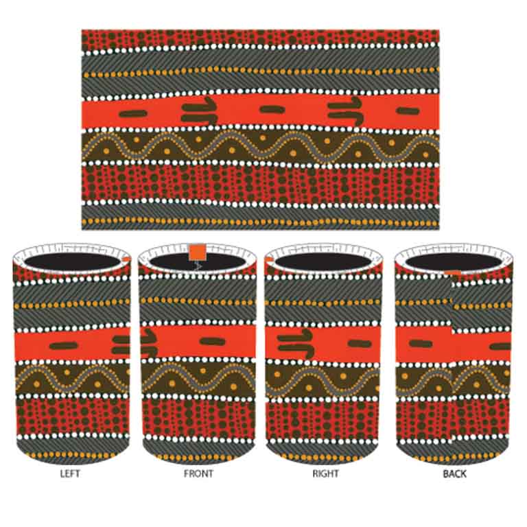 Mirii Dreamtime Collection Stubbie Cooler S2 Earth 3 Mirii STUB 06