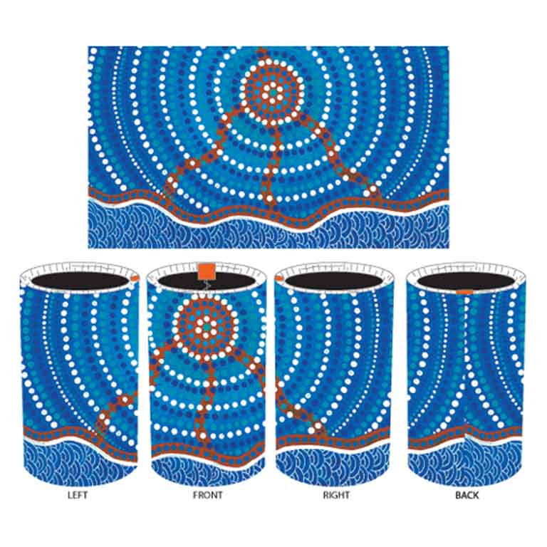 Mirii Dreamtime Collection Stubbie Cooler S3 Water 3 Mirii STUB 09