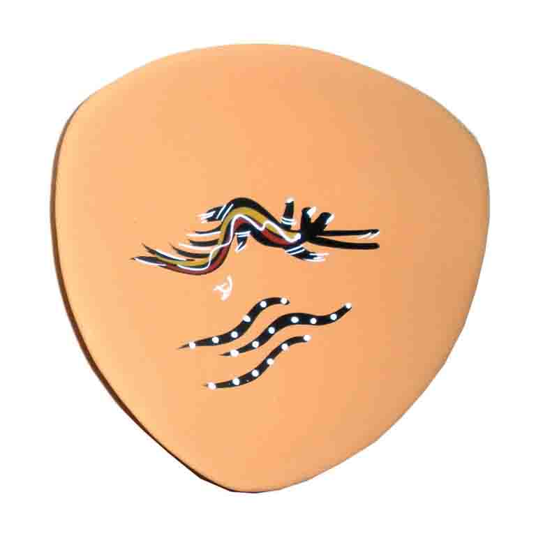 20cm Triangle Hand Painted Traditional Basic Plate 3 PLTR 02s Traingel Plate Large Traditional Basic