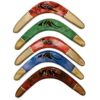 12 Inch Hand Painted Timber Boomerang 2 PWHP 12 Plywood 12 Inch Hand Painted