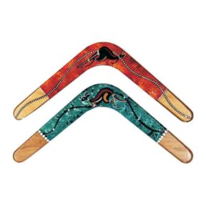 18 Inch Hand Painted Timber Boomerang