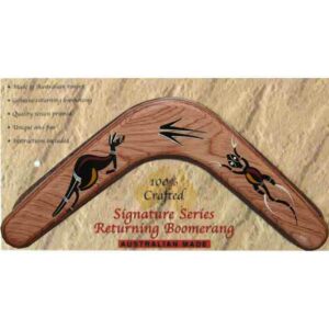 12 Inch Traditional Timber Boomerang Carded