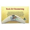 Loose Hand Painted Rock Art Boomerang 2 RABO 01 Rock Art Boomerang