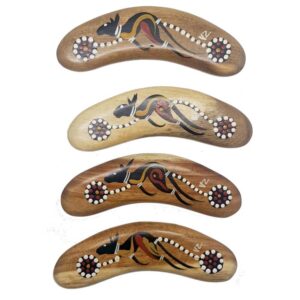 Hand Painted Traditional 6 Inch Boomerang