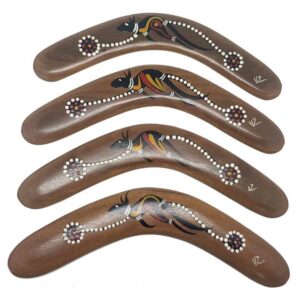 Hand Painted Traditional 12 Inch Boomerang