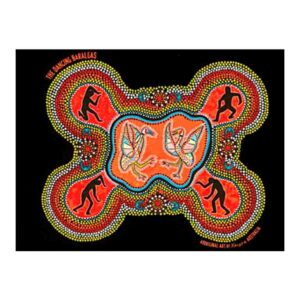 Printed Canvas 60x40cm Loose The Dancing Baralgas (or Brolgas)