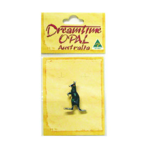 Kangaroo opal hat pin
