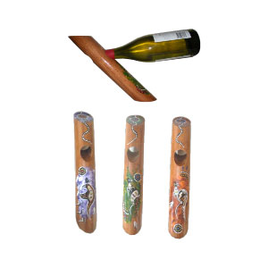 Australiana painted wine bottle holder
