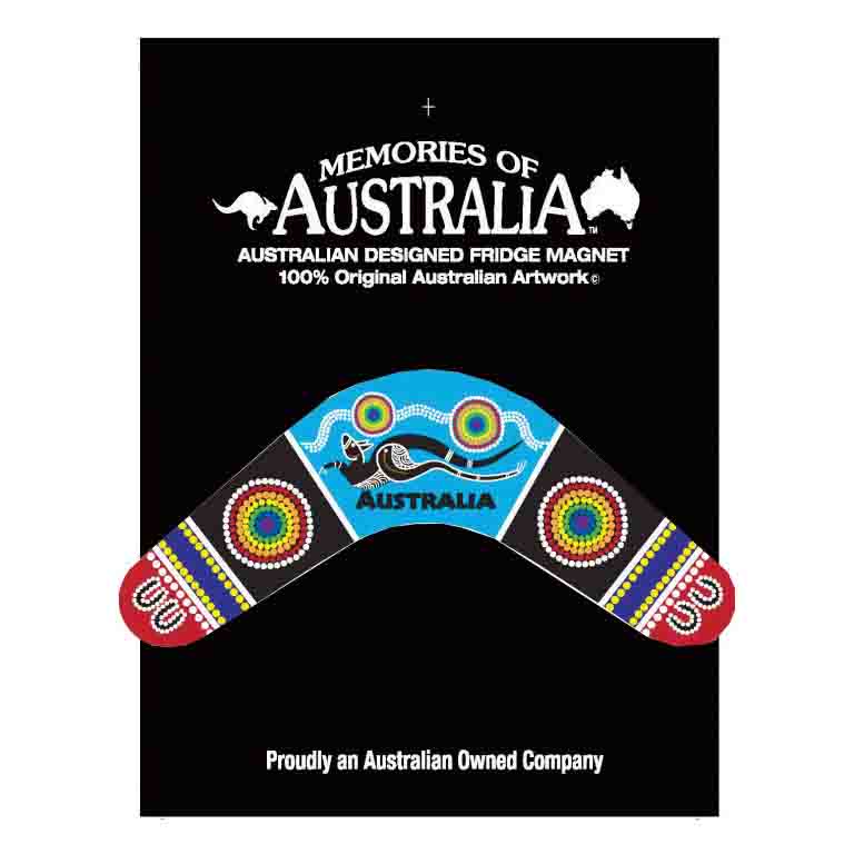 Boomerang Roo Blue 11cm Resin Fridge Magnets 3 BRFM 02 resin Magnet Boomerang Blue