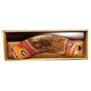 Boxed Burnt 8 Inch Boomerang