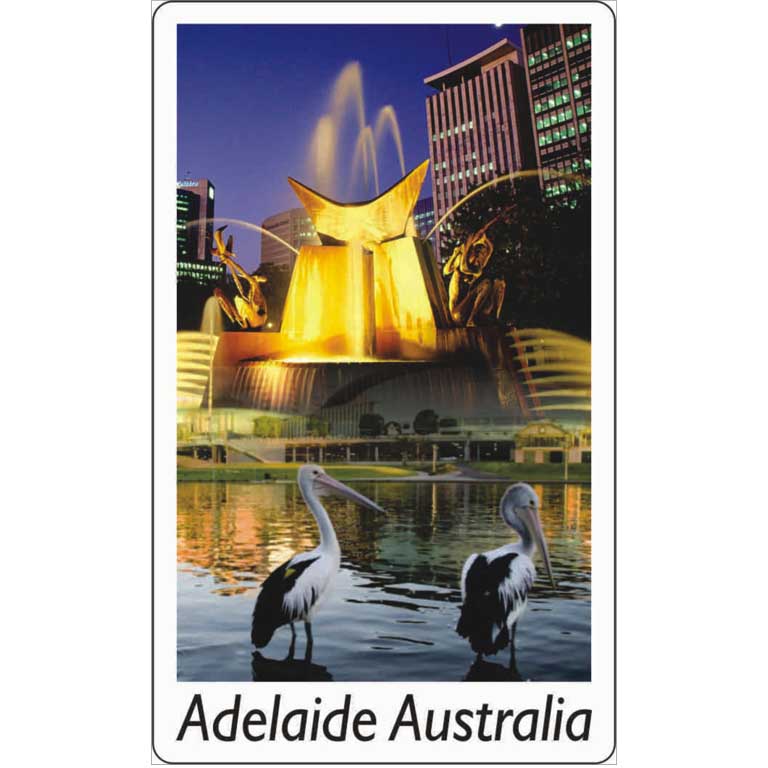 Adelaide 2 in 1 Fountain and Pelican City Magnet 3 FMAD 10 Adelaide Printed Magnet