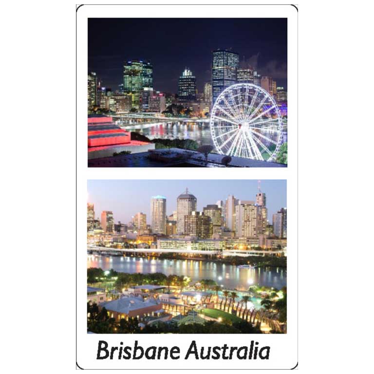 Brisbane 2 in 1 Wheel of Brisbane and River City Magnet 3 FMBR 11 Brisbane Printed Magnet