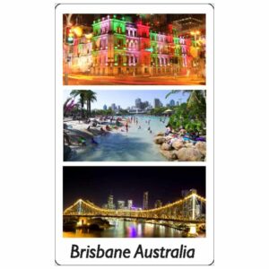 Brisbane 3 in 1 Night, Southbank, Bridge City Magnet