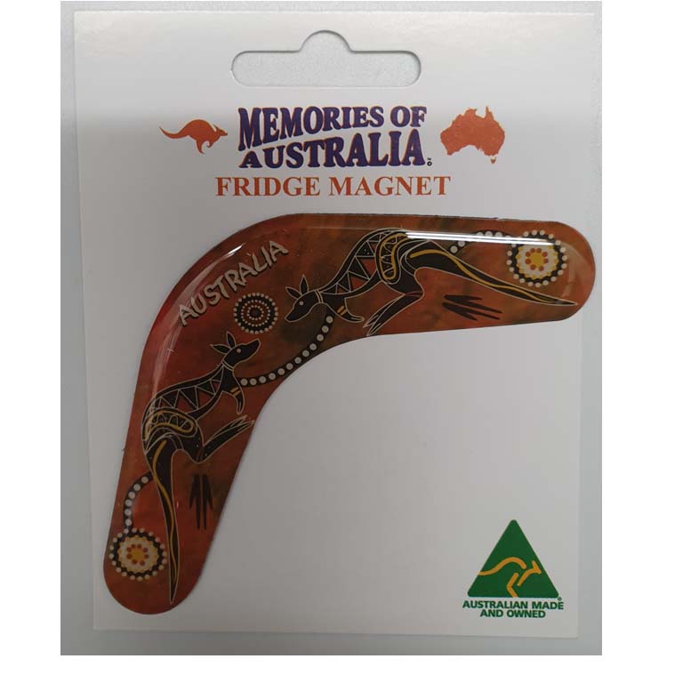 Boomerang Red Roos Australian Made Resin Magnet 3 FMBR 50 Resin Magnets Boomerang Red Roos