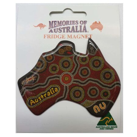 Australian Map Brown Dots Australian Made Resin Magnets