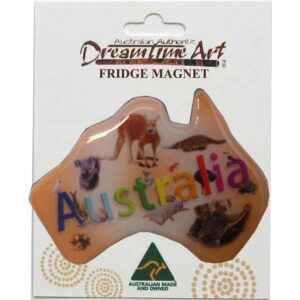 Australian Map Peach Animals Australian Made Resin Magnets