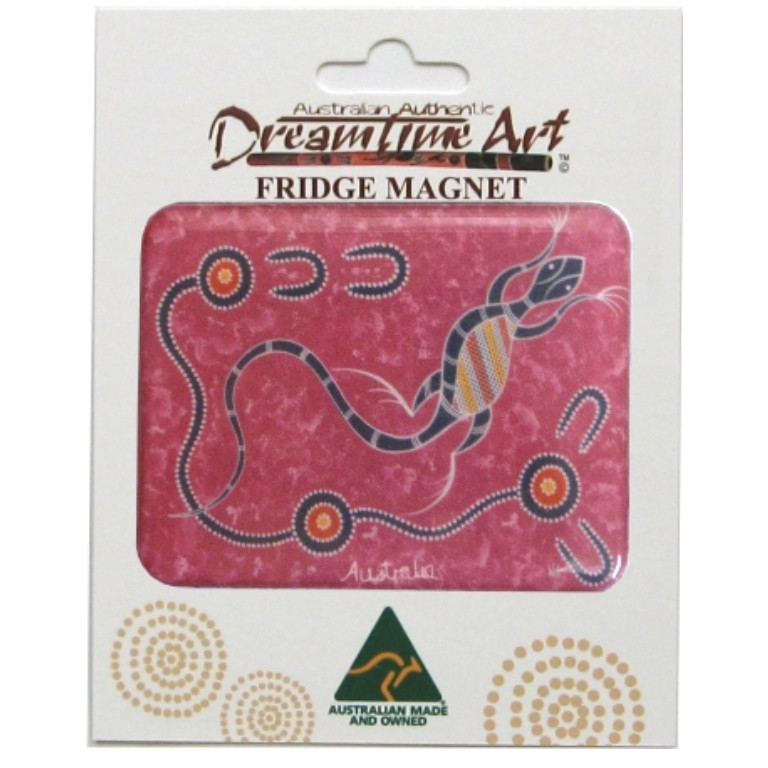 Rectangle Magnet Purple Lizard Australian Made Resin Magnets 2 FMRE 51