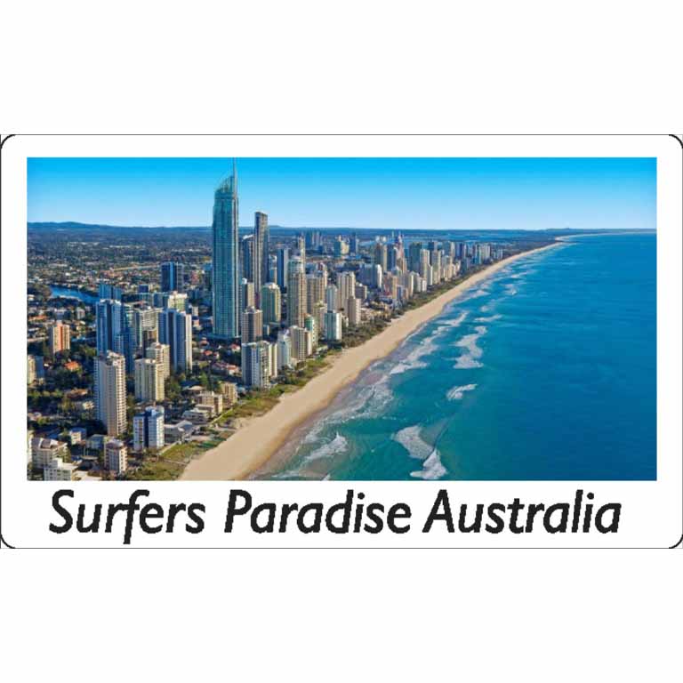 Surfers Paradise Beach City Magnet 3 FMSP 01 Surfers Printed Magnet