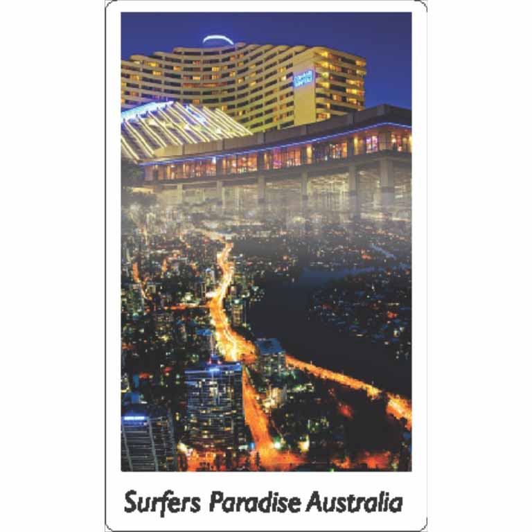Surfers Paradise 2 in 1 Casino /Night City Magnet 3 FMSP 10 Surfers Printed Magnet