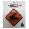 FMSQ 12 Resin Magnet Squre Roadsign Roo