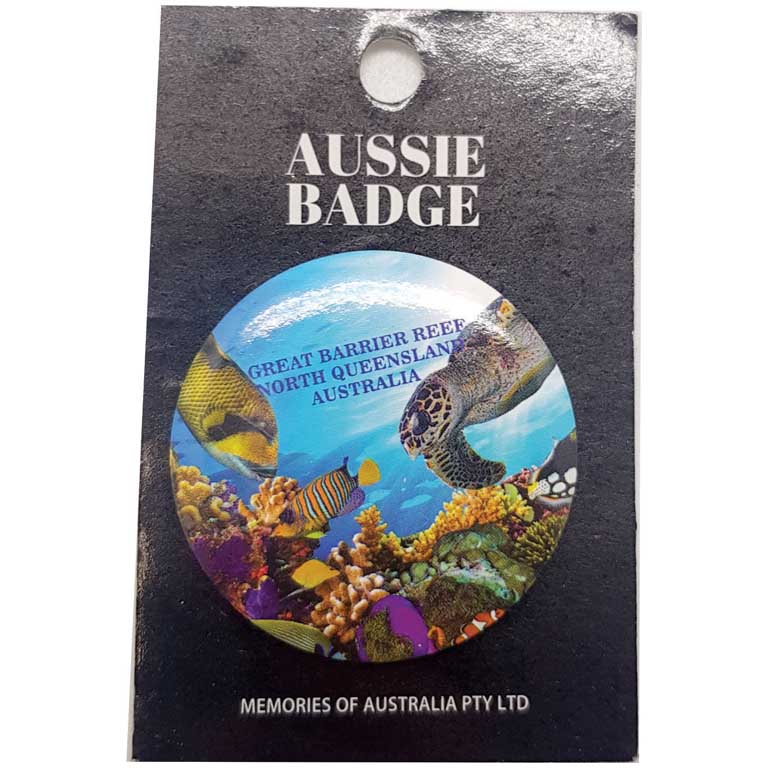 Metal Badge Great Barrier Reef 3 MOA BADGE 02 Great Barrier Reef Badge
