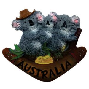 3 Koalas in Tree 8 x 7cm Polyresin Magnet