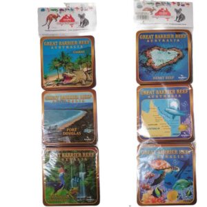 Neoprene Set 6 Coasters Great Barrier Reef