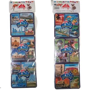 Neoprene Set 6 Coasters Australia Collage