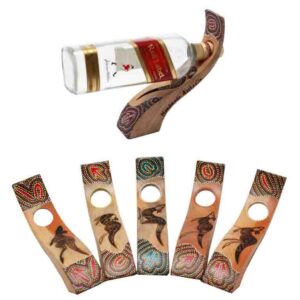 Wine Bottle Holder S Shape Burnt