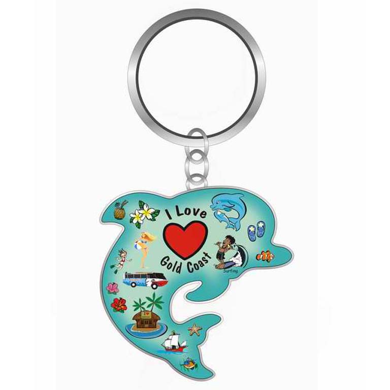 Keyring Dolphin Blue 3 MOA KC01 DP P Keyring Dolphin Blue