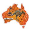 Magnet Aluminum Map Aboriginal Orange 2 MOA MGT1 AB Magnet Aluminium Aboriginal Orange