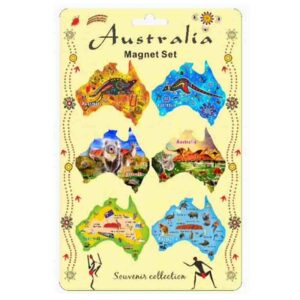 Magnet Aluminum Map Set 6 Mix