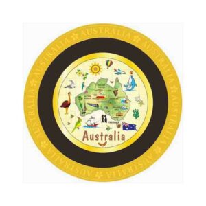 6inch Black and Aluminum Round Plate Cream