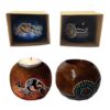 CANDW 01 Wooden Boxed Round Candle