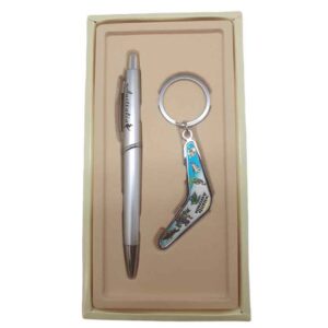 Boxed Pen and Keyring Set Boomerang/Animal Set