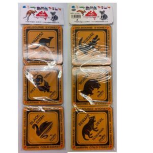 Neoprene Set 6 Coasters Roadsigns
